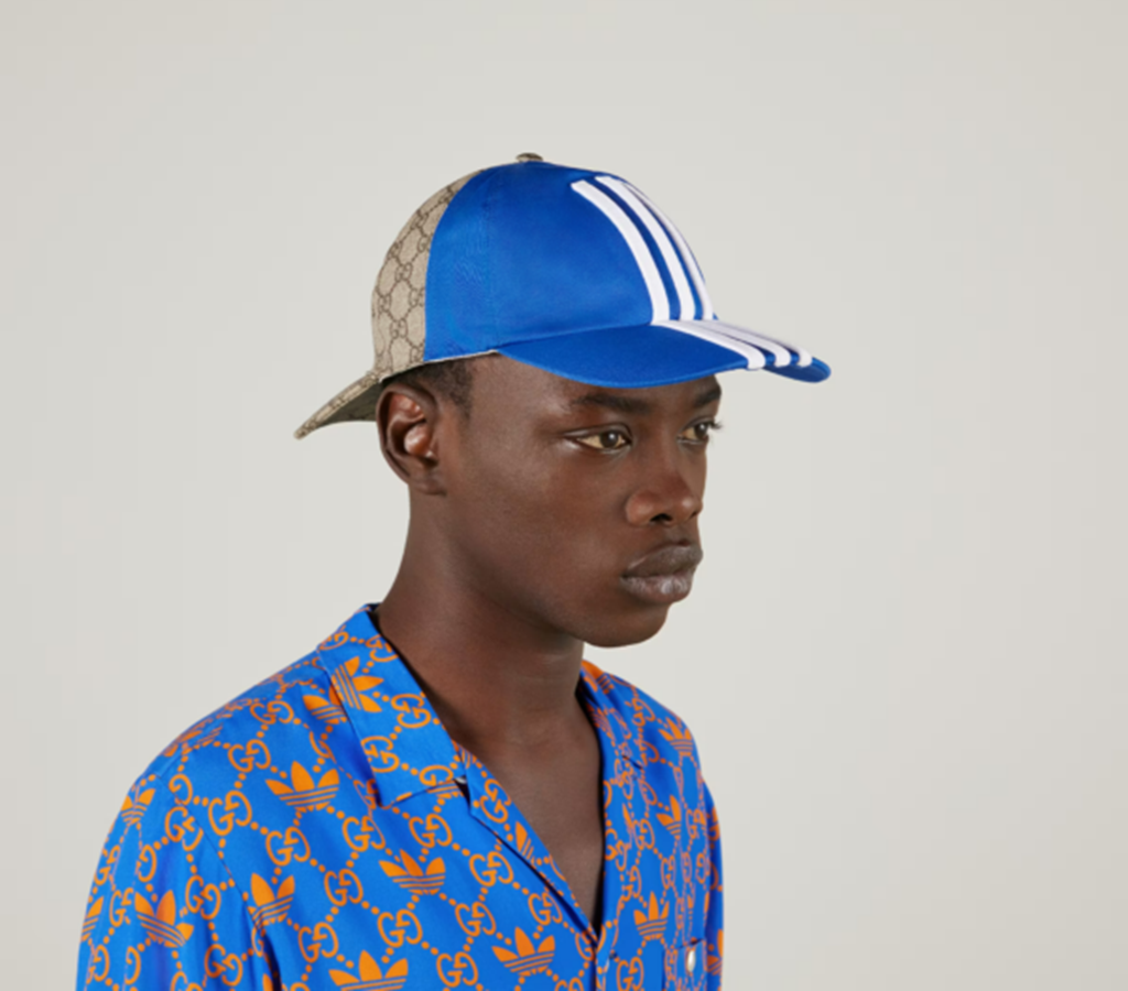 Mũ Gucci Adidas x Gucci Double Sided ‘Beige Blue’ 719406-4HAST-9768 - Ảnh 2