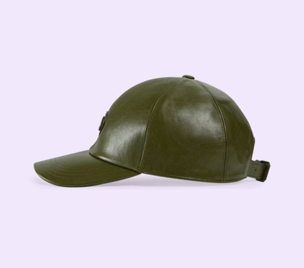 Mũ Gucci Leather Baseball Double G ‘Dark Green’ 727238-4HAU4-3300 - Ảnh 3