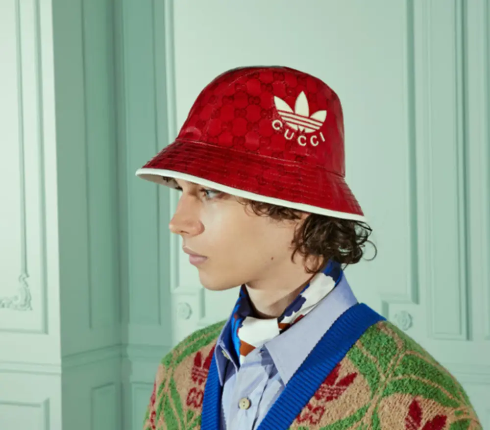 Alternative view of Mũ Gucci x Adidas GG Canvas Fedora ‘Red Crystal’ 728215-3HAN6-6477