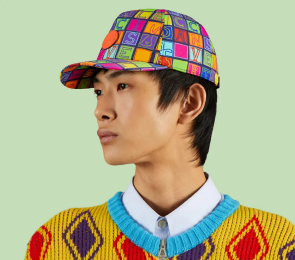 Alternative view of Mũ Gucci Cube Bunny Print Baseball ‘Multicolor’ 730186-4HAWR-8476