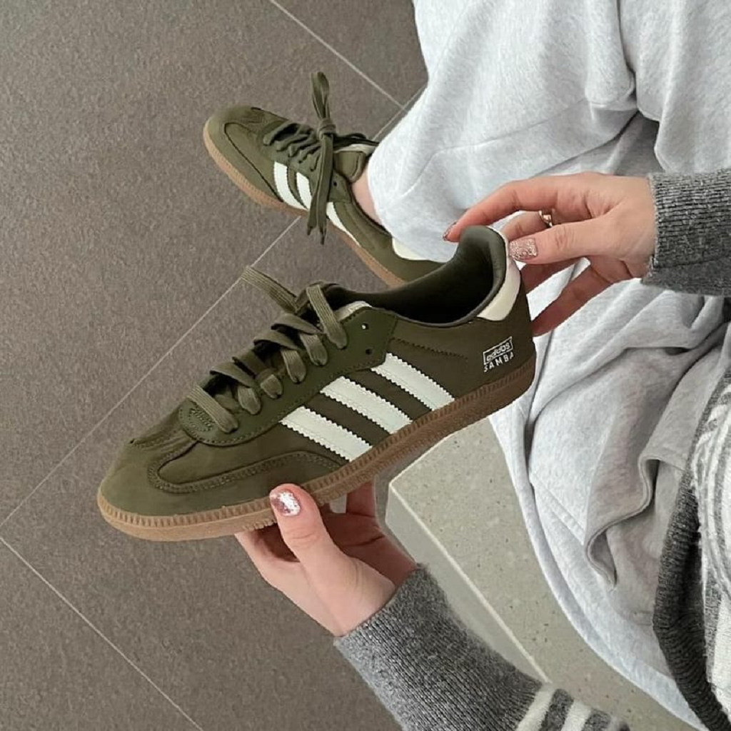 Giày Adidas Samba OG Focus Olive Gum IE3440 - Ảnh 3