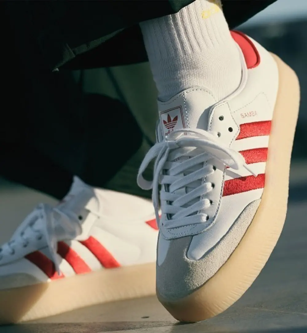 Giày Adidas Sambae 'White Better Scarlet Gum' ID0438 - Ảnh 3