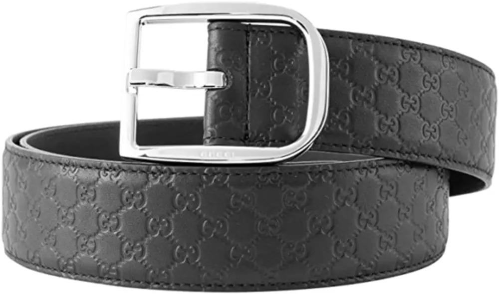 Thắt Lưng Gucci Microsima GG Men’s Belt Black 449716-BMJ0N-1000