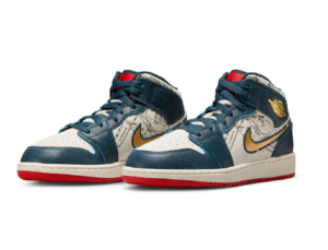 Alternative view of Giày Nike Air Jordan 1 Mid GS Take Flight FN1353-400