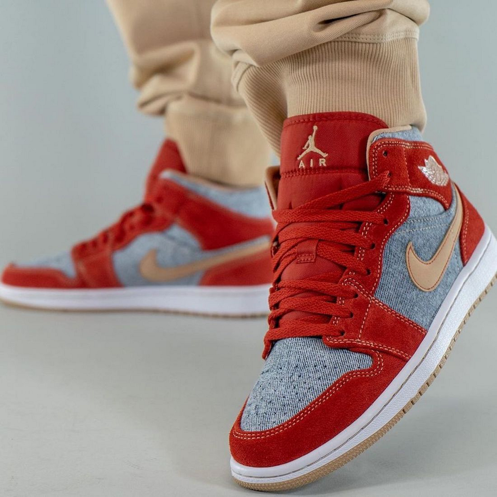 Giày Nike Jordan 1 Mid Denim Red DM4352-600 - Ảnh 5