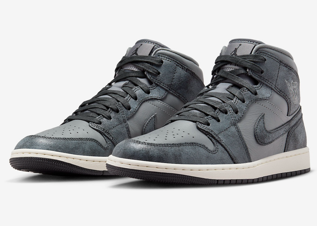 Giày Nike Jordan 1 Mid SE "Distressed Smoke Grey" FJ3448-001 - Ảnh 3
