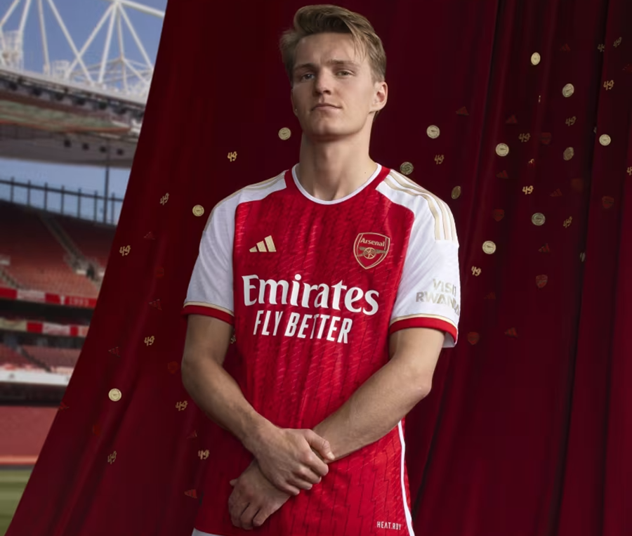 Áo Adidas Arsenal 23/24 Home Authentic Jersey 'Better Scarlet' HR6931 - Ảnh 4