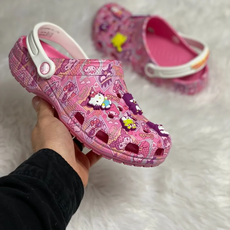 Dép Crocs Classic Clog x Hello Kitty ‘Hello Kitty’ 208527-680 - Ảnh 2