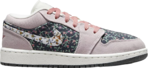 Giày Nike Air Jordan 1 Low SE GS 'Floral' Platinum Violet FJ3445-001