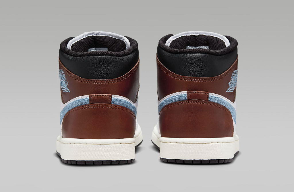 Giày Nike Air Jordan 1 Retro Mid SE 'Brown Blue Grey' FQ7831-142 - Ảnh 5