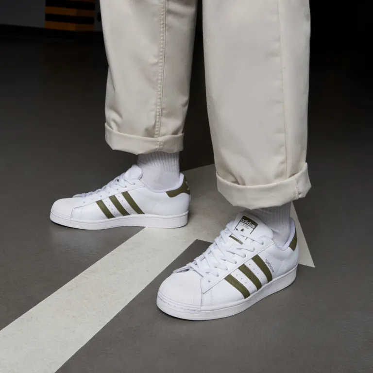 Giày Adidas Superstar ‘White Focus Olive’ HP5501 - Ảnh 4