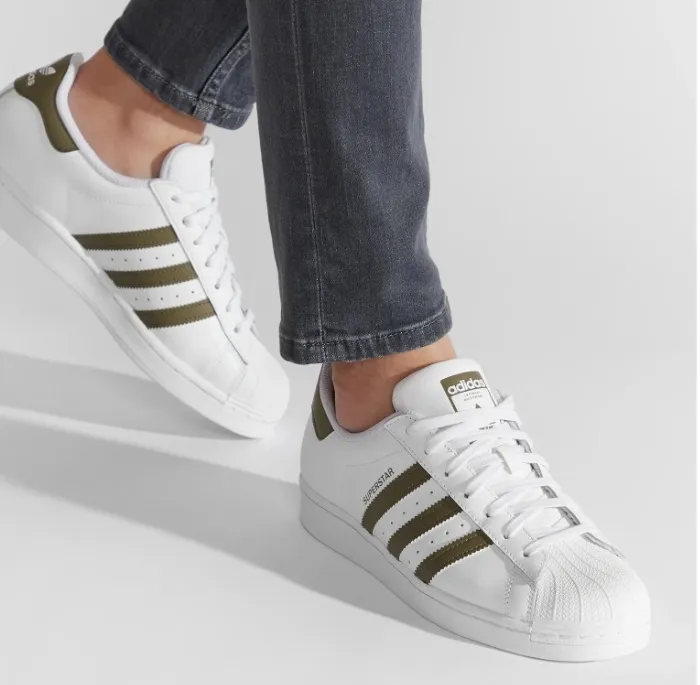 Giày Adidas Superstar ‘White Focus Olive’ HP5501 - Ảnh 3