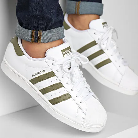 Giày Adidas Superstar ‘White Focus Olive’ HP5501 - Ảnh 2