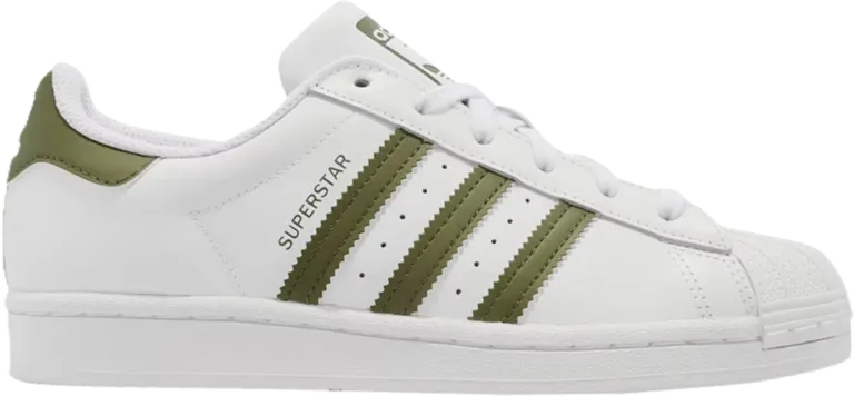 Giày Adidas Superstar ‘White Focus Olive’ HP5501