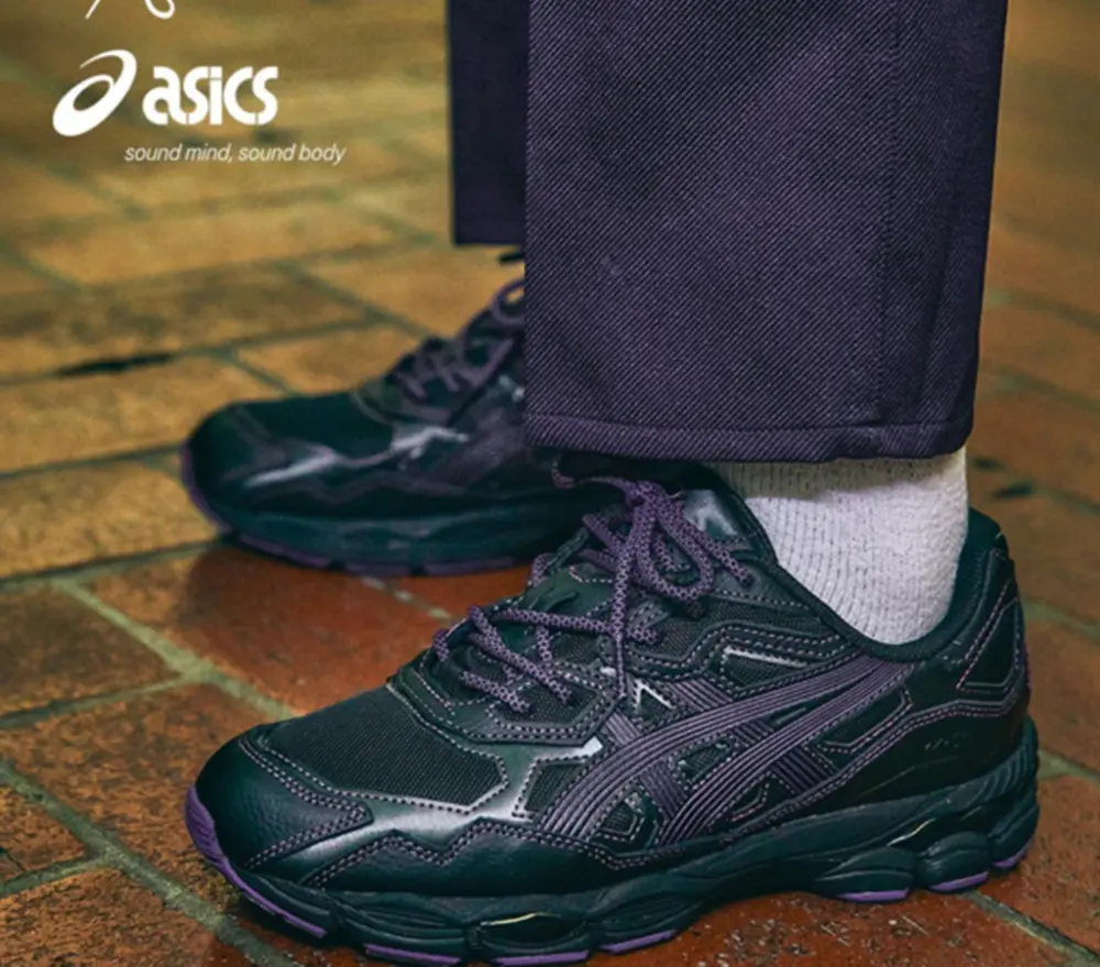 Alternative view of Giày Asics Gel NYC x Needles ‘Black Purple’ 1201B008-001