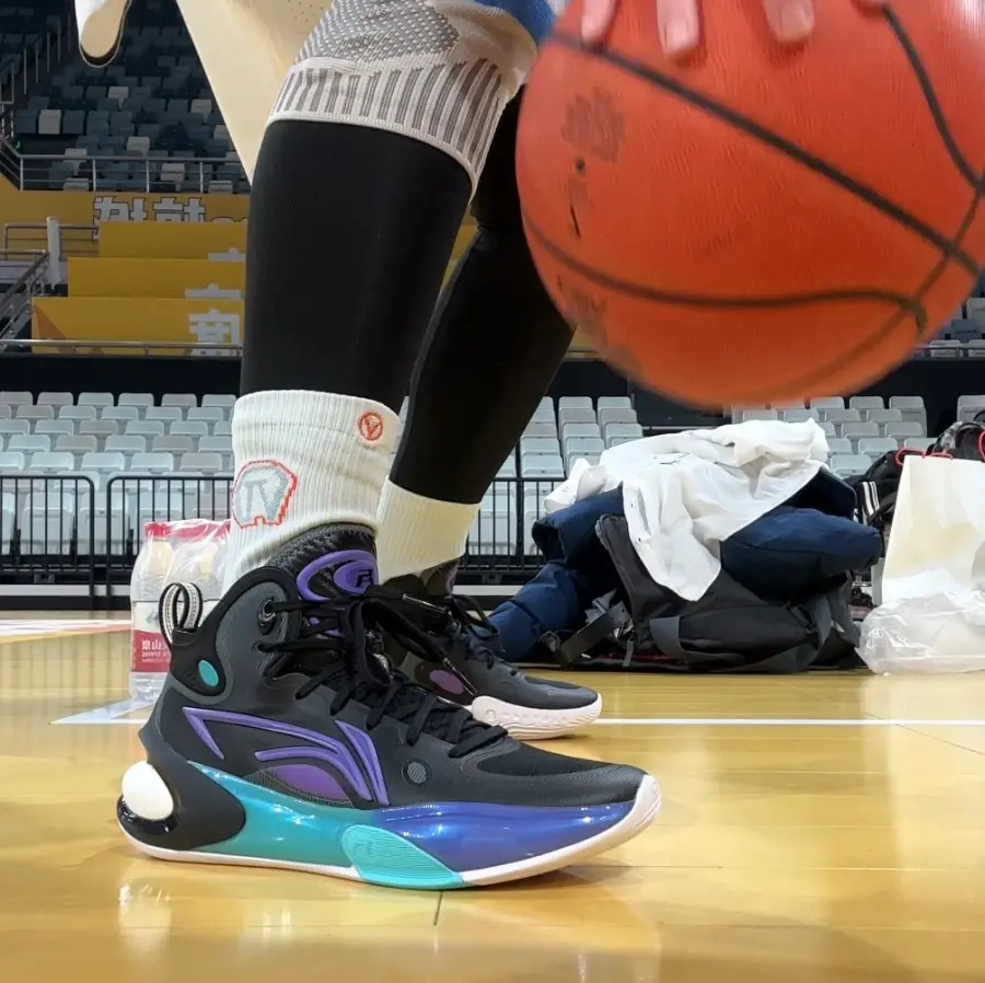 Alternative view of Giày Lining Yushuai 17 High Premium Boom ‘Black Purple’ ABAT043-9