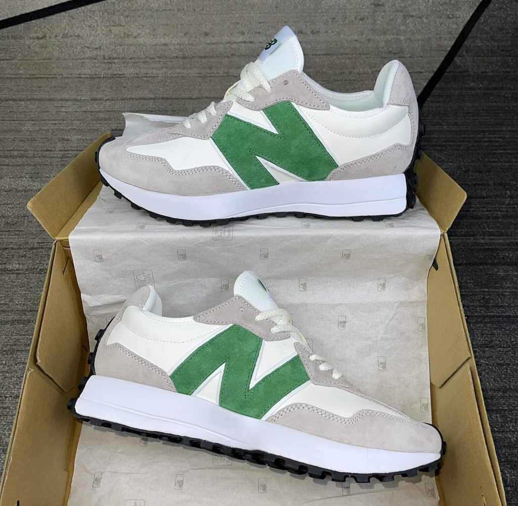 Giày New Balance 327 White Green WS327LG - Ảnh 5