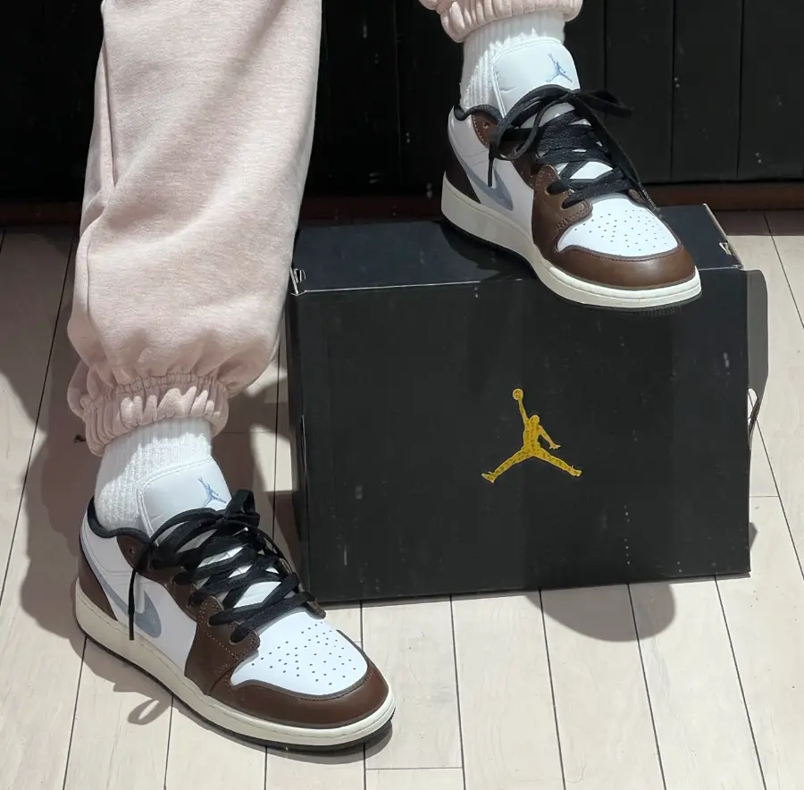 Giày Nike Air Jordan 1 Low ‘Mocha Blue Gray’ FQ8156-142 - Ảnh 4