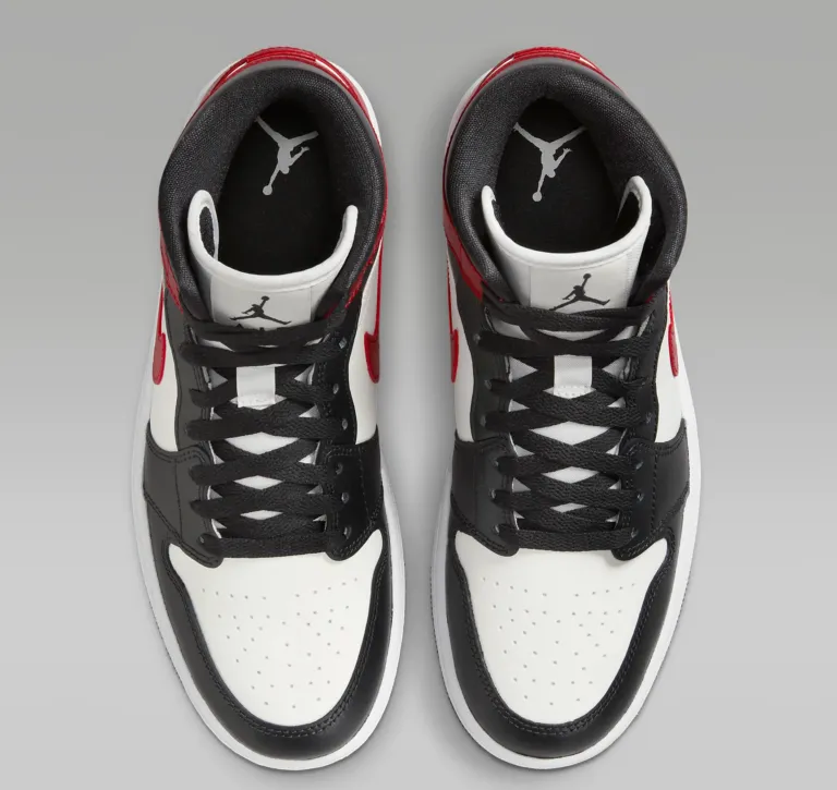 Giày Nike Air Jordan 1 Mid ‘Gym Red Off Noir’ BQ6472-160 - Ảnh 2