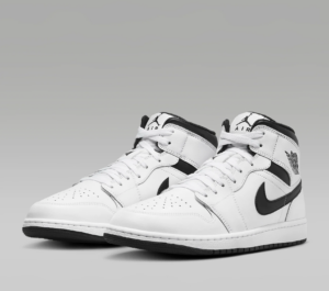 Alternative view of Giày Nike Air Jordan 1 Mid 'White Black' DQ8426-132