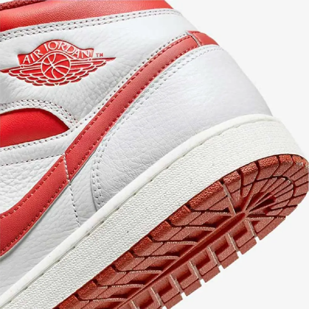 Giày Nike Air Jordan 1 Mid ‘White Dune Red’ FJ3458-160 - Ảnh 6