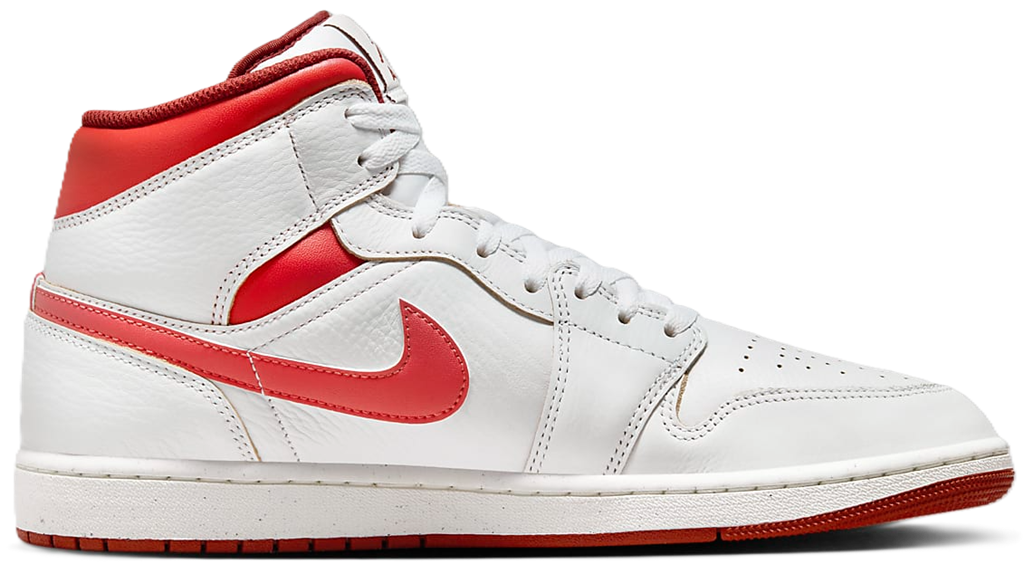 Giày Nike Air Jordan 1 Mid ‘White Dune Red’ FJ3458-160