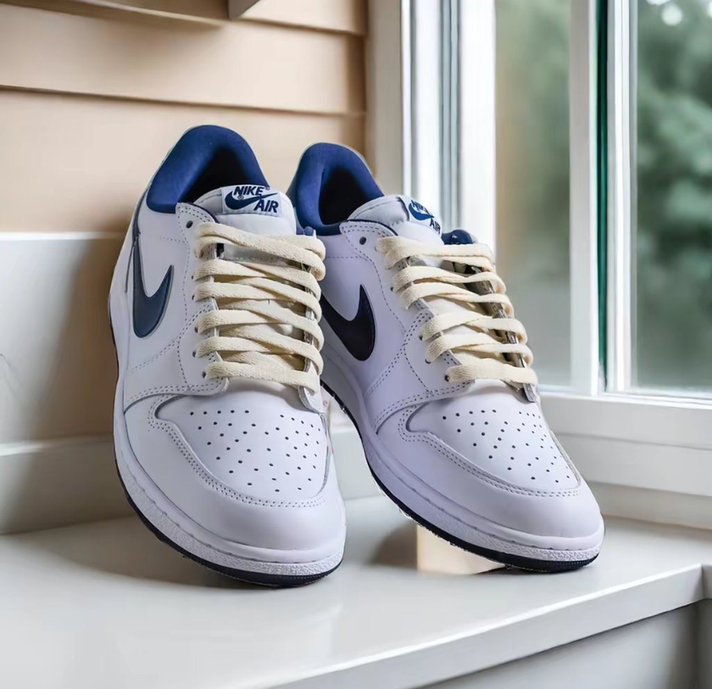 Giày Nike Air Jordan 1 Retro Low 85 'Metallic Blue' FB9933-141 - Ảnh 4
