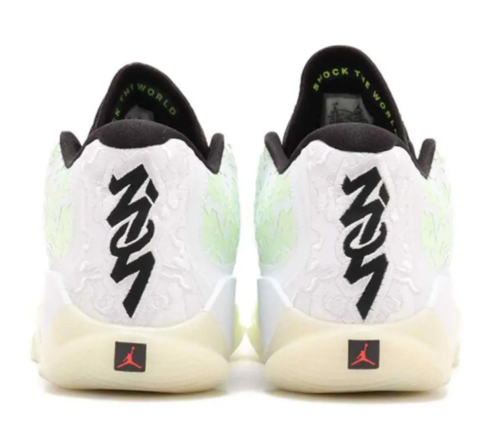 Giày Nike Air Jordan Zion 3 ‘White Black Barely Volt’ DR0676-110 - Ảnh 4