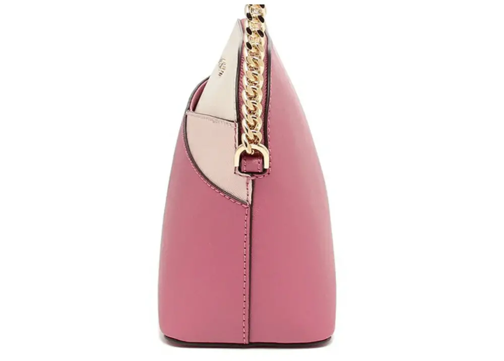 Túi Michael Kors Jet Set Travel MD Dome Crossbody Bag 'Rosewood Multi' 35H1GTVC6L-PNKGRPFTMLT - Ảnh 3