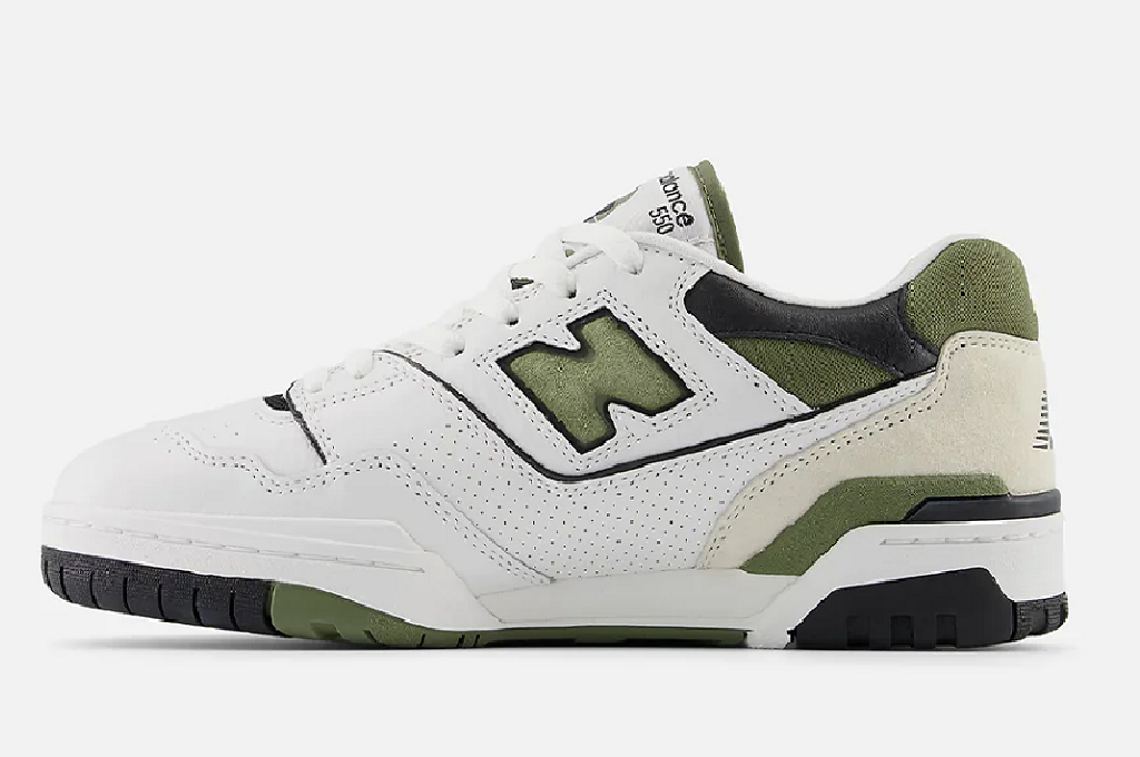 Giày New Balance 550 White Dark Olivine BB550DOB - Ảnh 5
