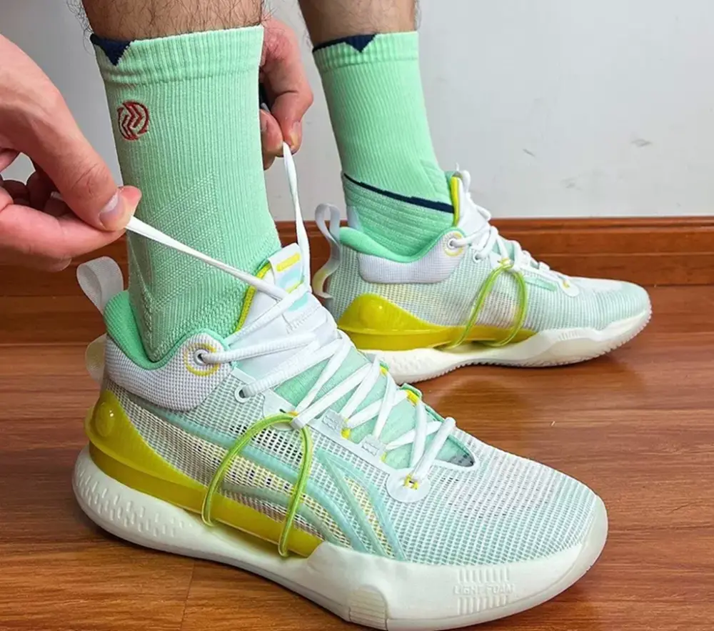 Alternative view of Giày Li-Ning 8 Premium Low Tops 'Green' ABAS015-1