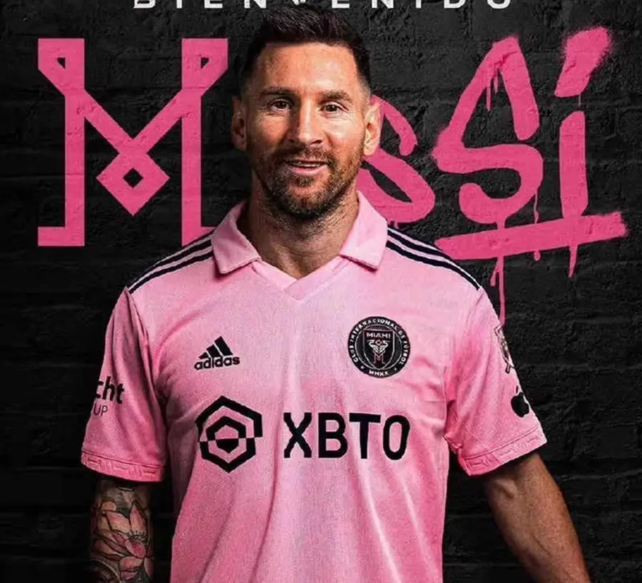 Alternative view of Áo Adidas Messi Inter Miami CF 22/23 Home Jersey 'Pink Black' JE9701