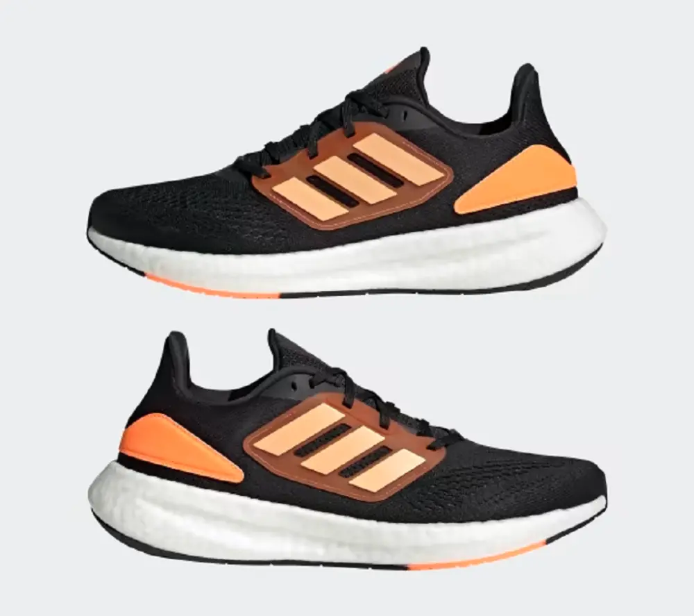 Alternative view of Giày Adidas PureBoost 22 Low Black Acid Orange HQ8586