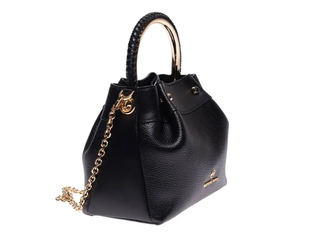 Túi Michael Kros Hammered Leather Bag 'Black' 30S1GRIL1L-001 - Ảnh 3