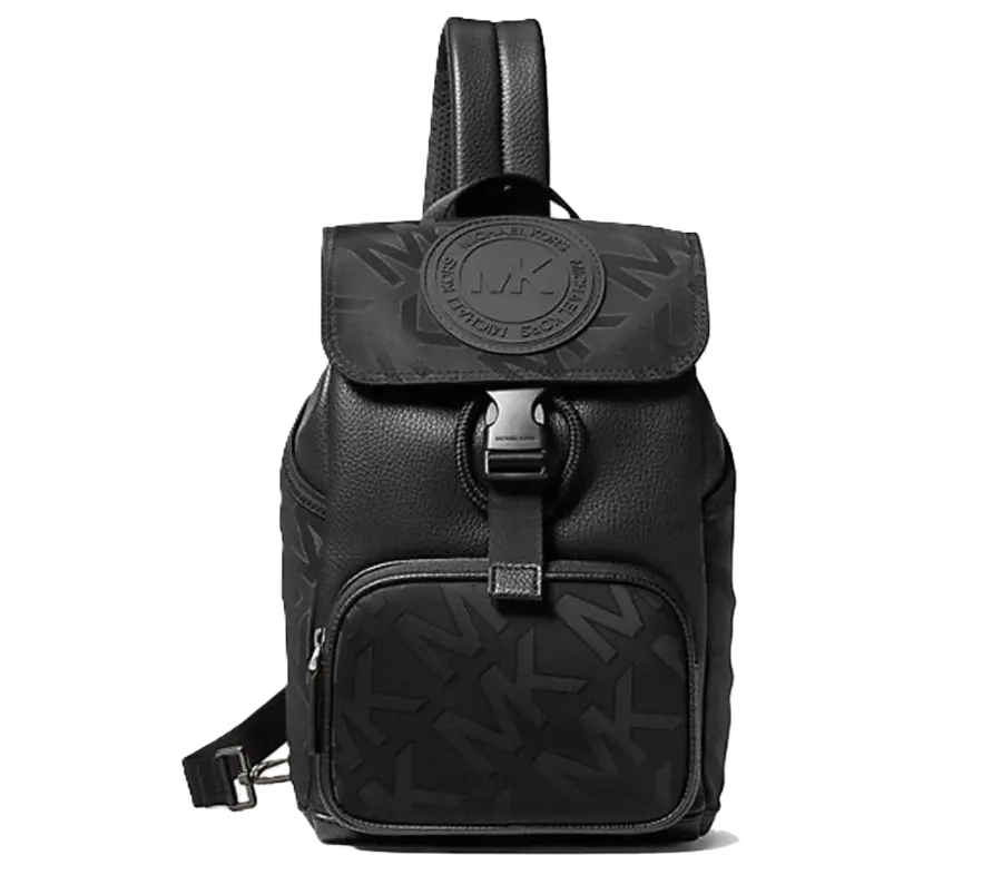 Túi Michael Kros Kent Logo Jacquard Nylon Sling Pack 'Black' 37S3LKNC2O-BLACK