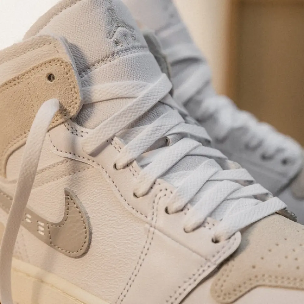 Giày Nike Air Jordan 1 Mid Se Craft "White" DM9652-120 - Ảnh 3