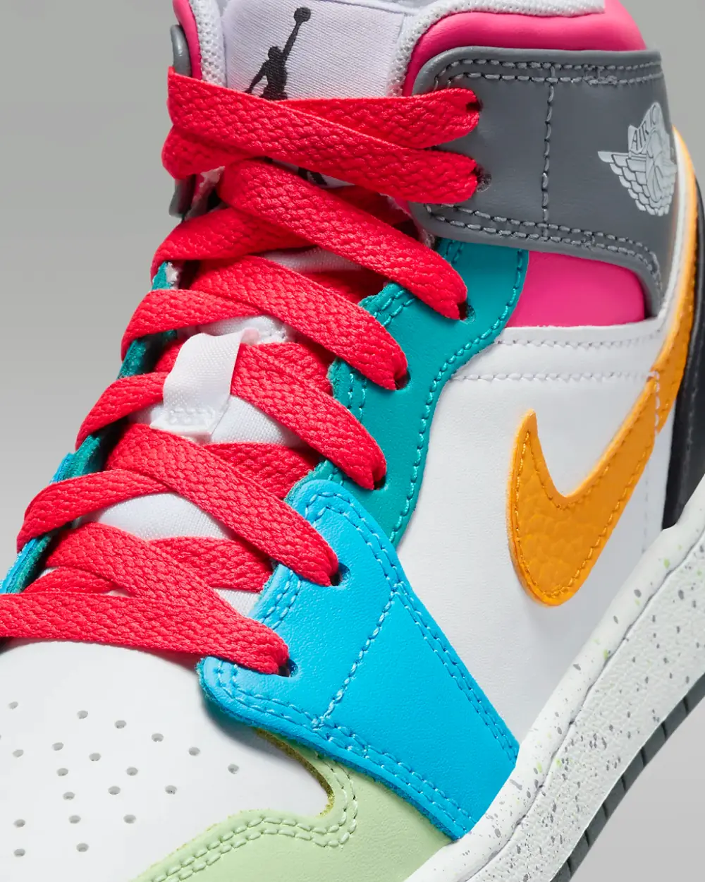 Giày Nike GS Air Jordan 1 Mid "Multi Color" FN1190-100 - Ảnh 6