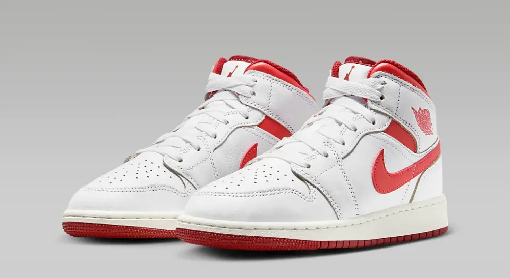 Giày Nike Air Jordan 1 Mid SE GS 'Plaid' FD5460-608 - Ảnh 4