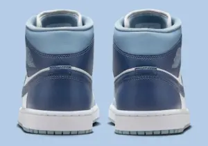 Alternative view of Giày Nike Air Jordan 1 Mid ‘Two-Tone Blue’ BQ6472-140