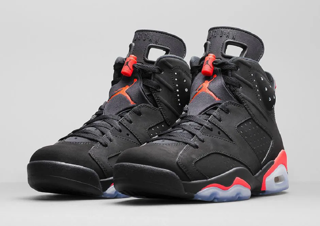 Giày Nike Air Jordan 6 Retro Infrared Black 384664-023 - Ảnh 4