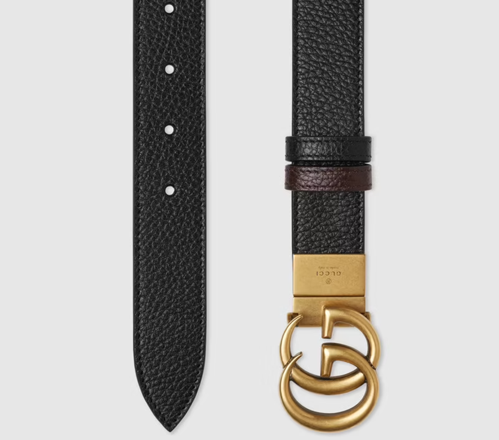 Thắt Lưng Gucci Reversible Thin Belt With Double G Buckle 643847-CAO2T-1062 - Ảnh 4