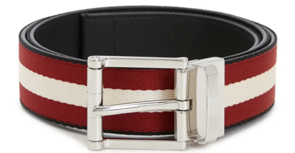 Thắt Lưng Bally Double Sided Casual ‘Red White’ TAYLAN-35-M-546