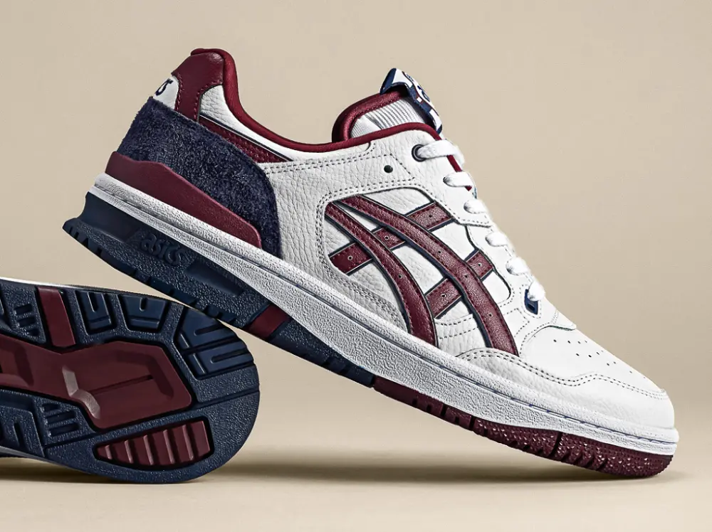 Alternative view of Giày Asics EX89 White Port Royal Burgundy 1203A268-101