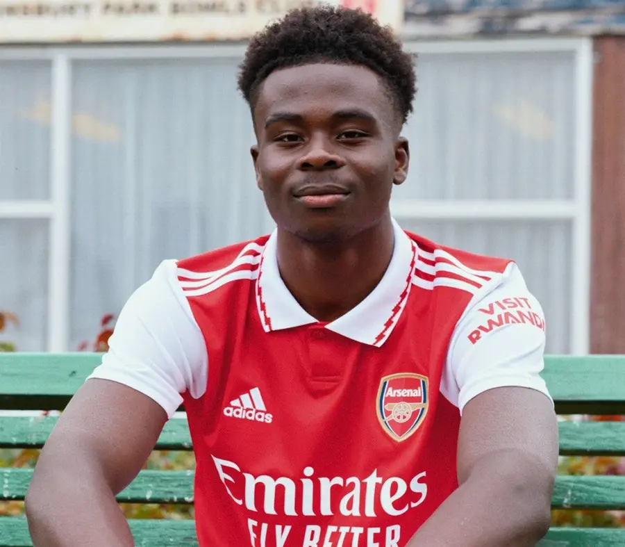 Alternative view of Áo Adidas Arsenal 22/23 Home Jersey ' Scarlet White' H35903