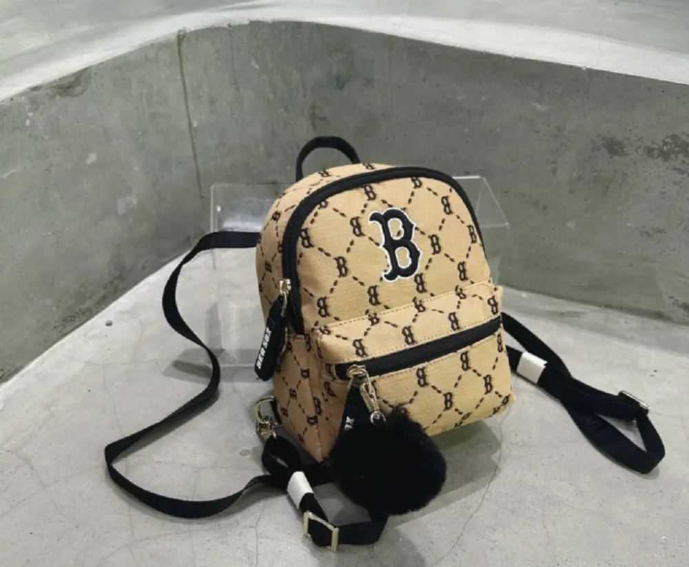 Balo MLB Mini Monogram Jacquard ‘Brown’ 7ABKM032N-43BGS - Ảnh 4