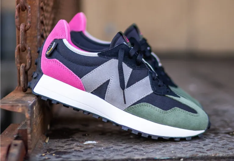 Giày New Balance 327 ‘Black Pink Green’ MS327WR1 - Ảnh 3