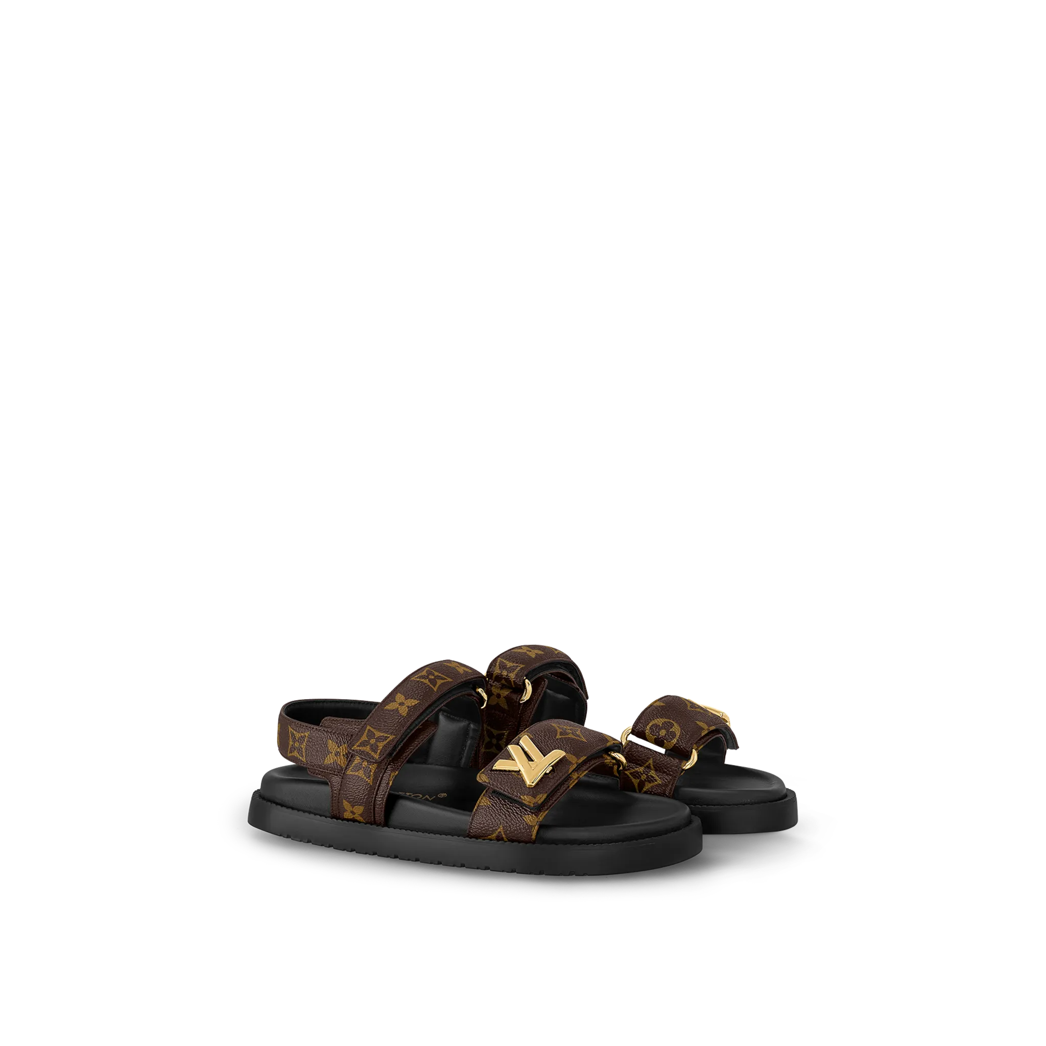 Dép Louis Vuitton LV Sunset Flat Comfort Sandals 'Brown' 1ACL94 - Ảnh 4