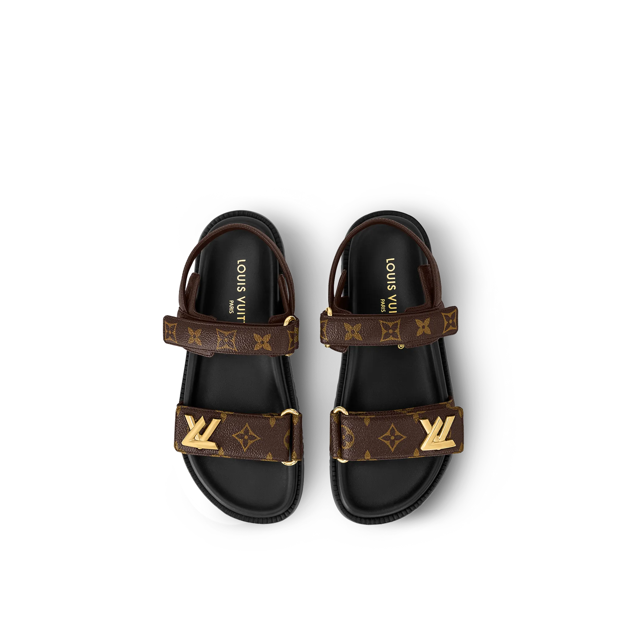 Dép Louis Vuitton LV Sunset Flat Comfort Sandals 'Brown' 1ACL94 - Ảnh 3