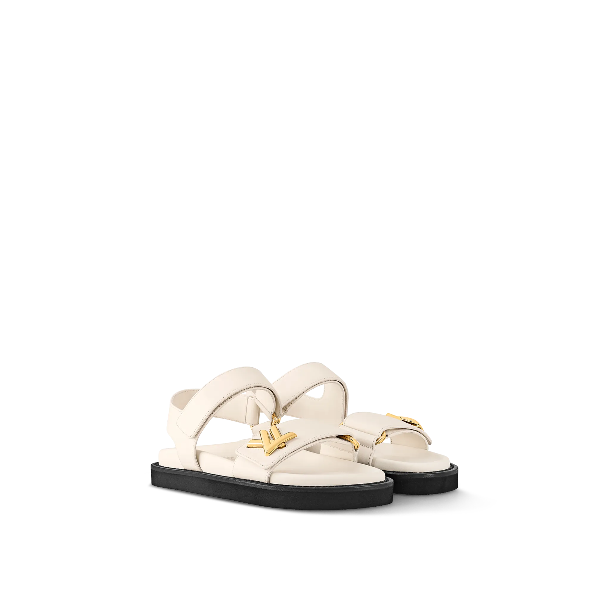Dép Louis Vuitton LV Sunset Flat Comfort Sandals 'Ivory' 1ABW7Q - Ảnh 4