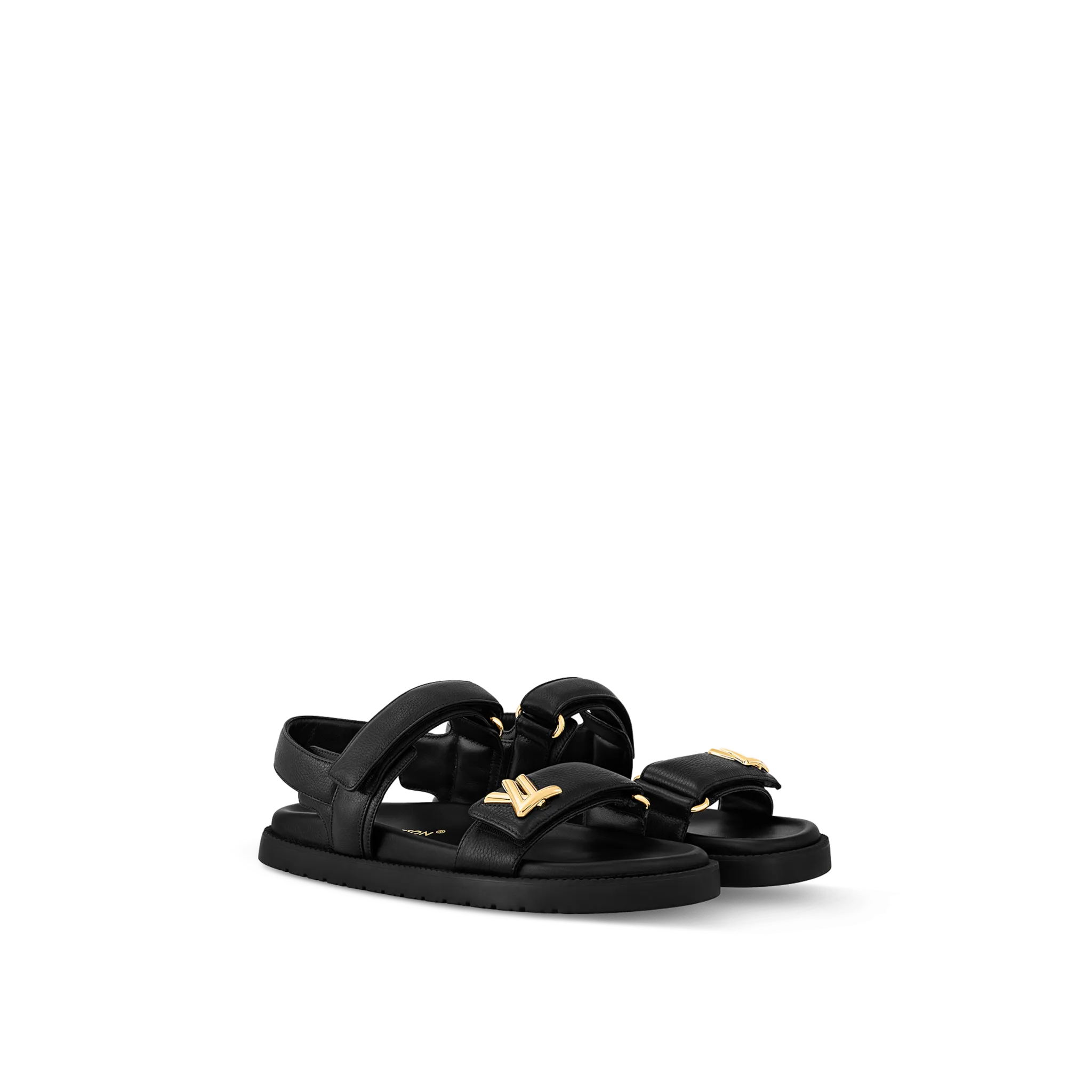 Dép Louis Vuitton LV Sunset Flat Comfort Sandals 'Black' 1ACG0Z - Ảnh 4